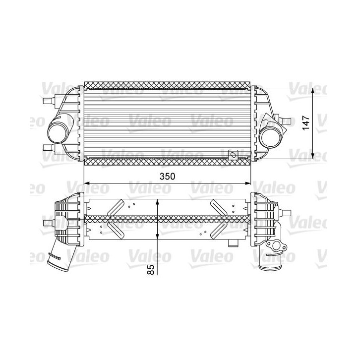 Tarpinis suslėgto oro aušintuvas, kompresorius VALEO 818626