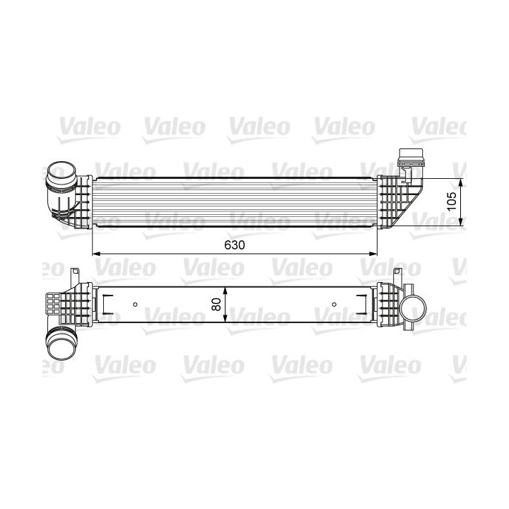 Tarpinis suslėgto oro aušintuvas, kompresorius VALEO 818636