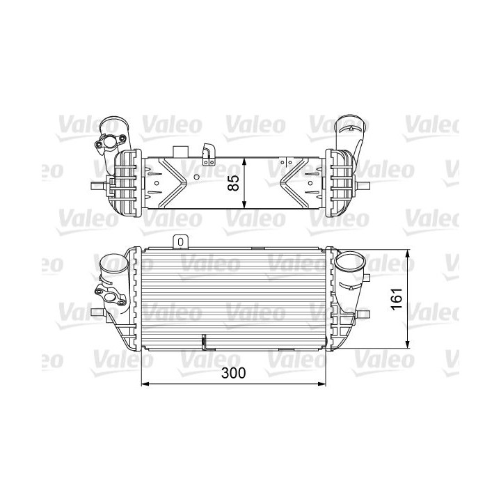 Tarpinis suslėgto oro aušintuvas, kompresorius VALEO 818637