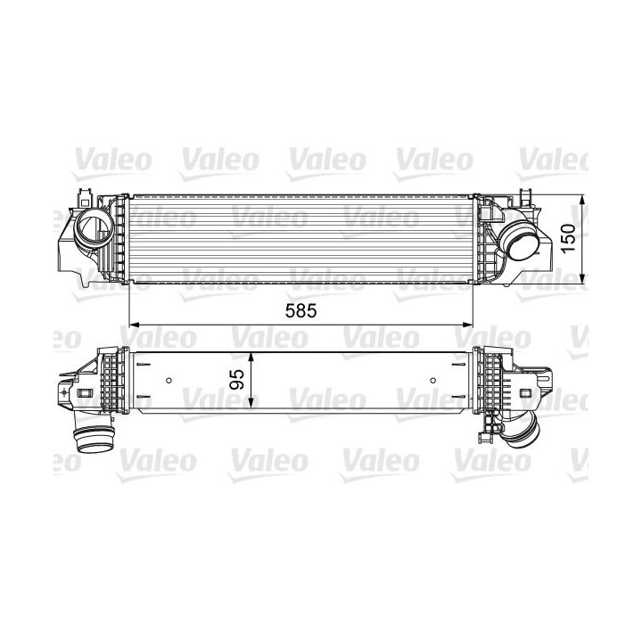 Tarpinis suslėgto oro aušintuvas, kompresorius VALEO 818640