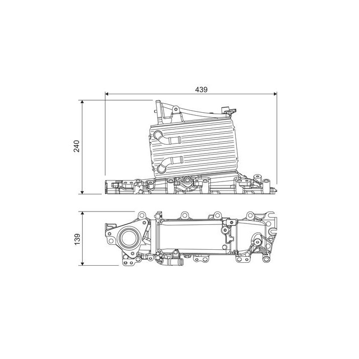 Tarpinis suslėgto oro aušintuvas, kompresorius VALEO 818683