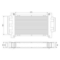 Tarpinis suslėgto oro aušintuvas, kompresorius VALEO 818713