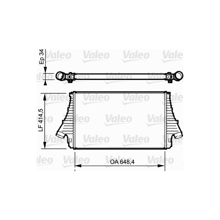 Tarpinis suslėgto oro aušintuvas, kompresorius VALEO 818722