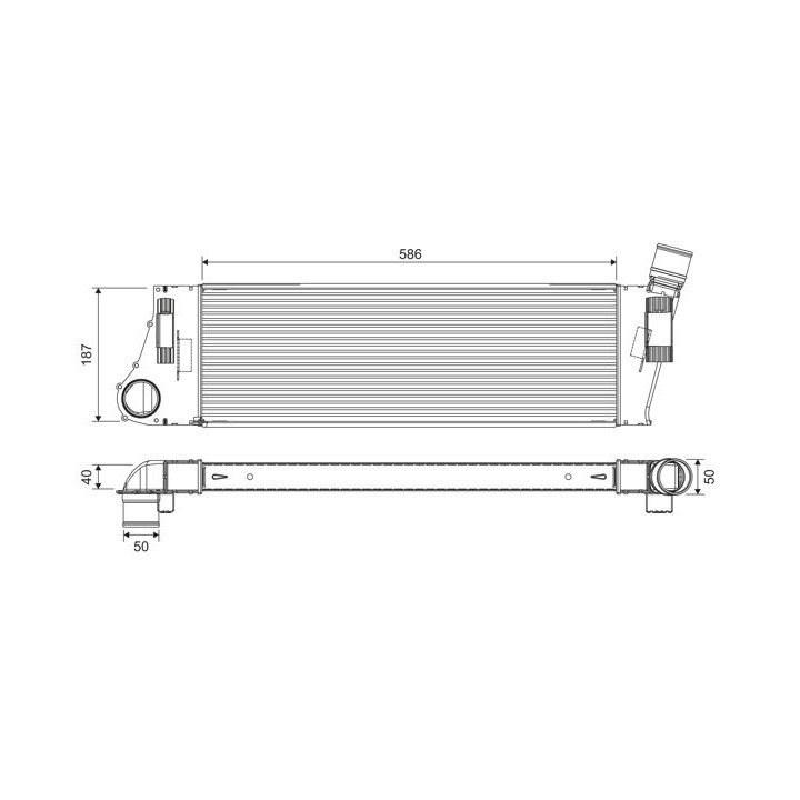 Tarpinis suslėgto oro aušintuvas, kompresorius VALEO 818727