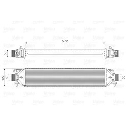 Tarpinis suslėgto oro aušintuvas, kompresorius VALEO 818824