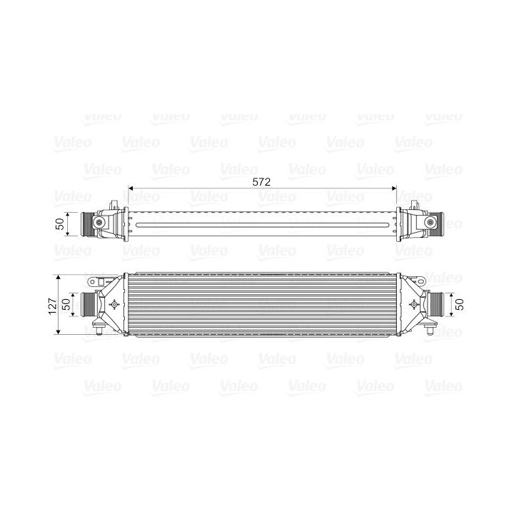 Tarpinis suslėgto oro aušintuvas, kompresorius VALEO 818824