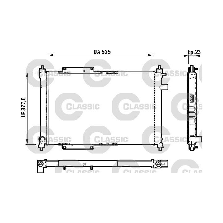 Radiatorius, variklio aušinimas VALEO 231818