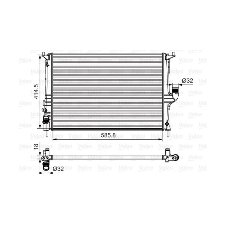 Radiatorius, variklio aušinimas VALEO 700801