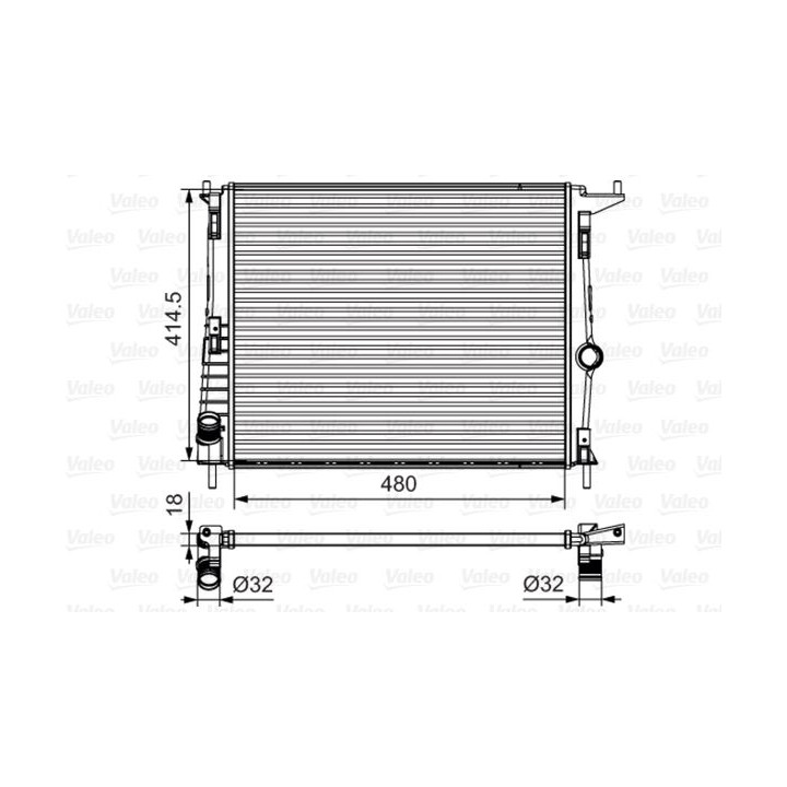 Radiatorius, variklio aušinimas VALEO 700802