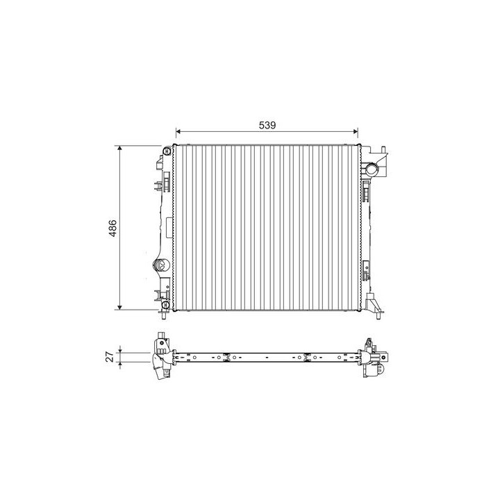 Radiatorius, variklio aušinimas VALEO 701108