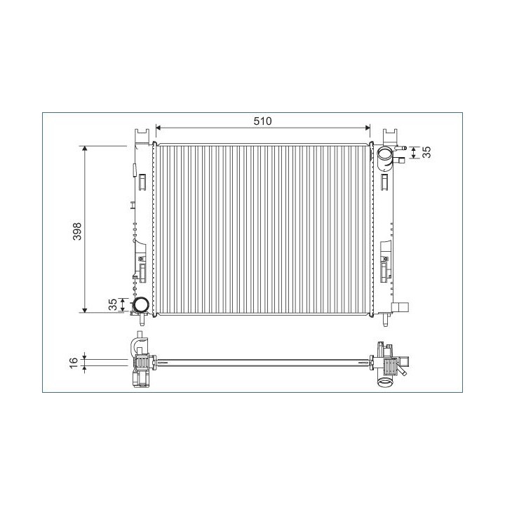 Radiatorius, variklio aušinimas VALEO 701120