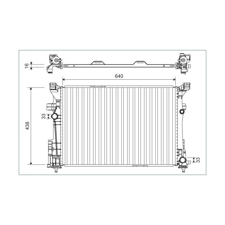 Radiatorius, variklio aušinimas VALEO 701133