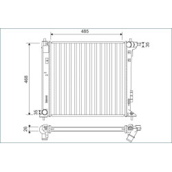 Radiatorius, variklio aušinimas VALEO 701140