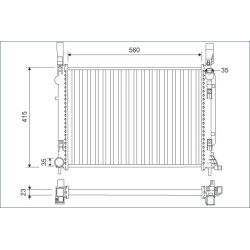 Radiatorius, variklio aušinimas VALEO 701157
