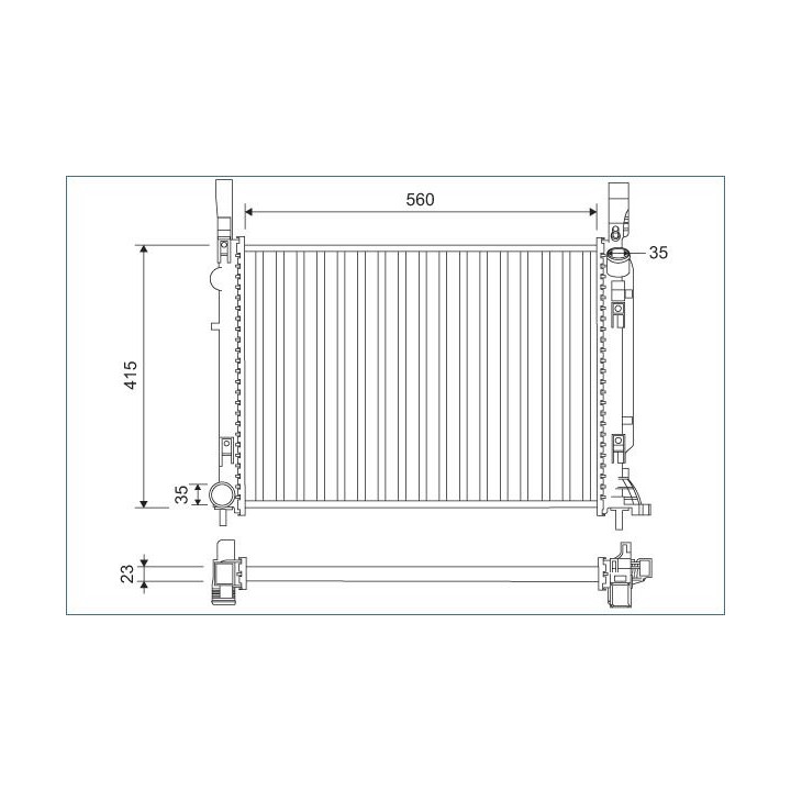 Radiatorius, variklio aušinimas VALEO 701157
