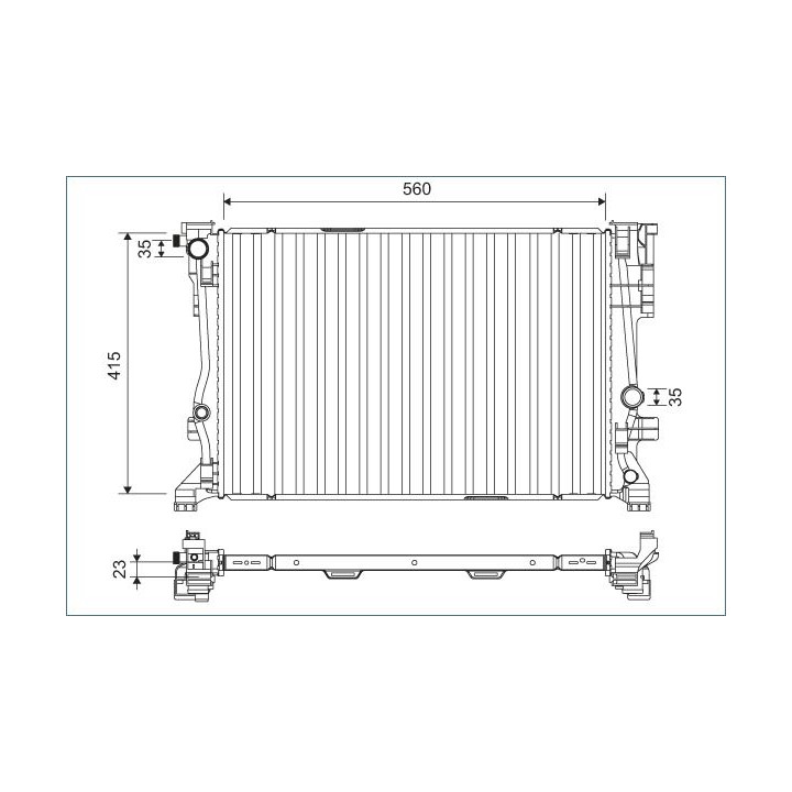 Radiatorius, variklio aušinimas VALEO 701158