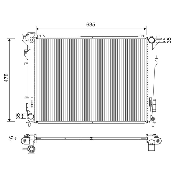 Radiatorius, variklio aušinimas VALEO 701209