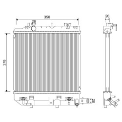 Radiatorius, variklio aušinimas VALEO 701218