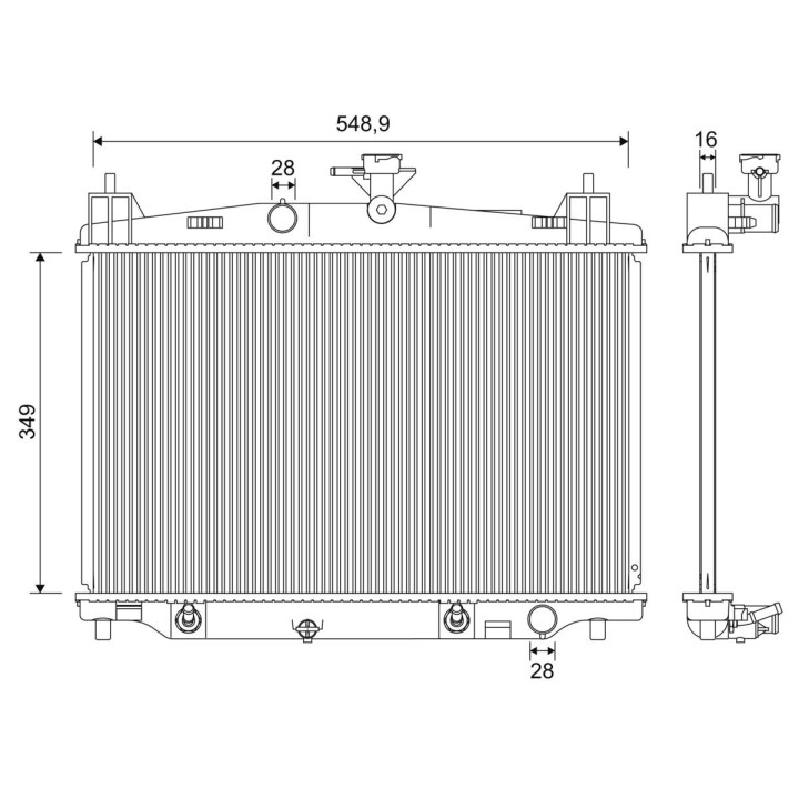 Radiatorius, variklio aušinimas VALEO 701246