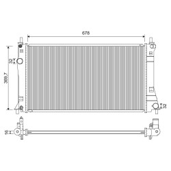 Radiatorius, variklio aušinimas VALEO 701263