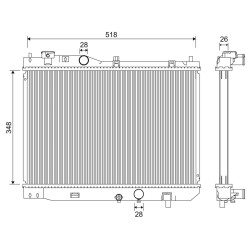 Radiatorius, variklio aušinimas VALEO 701267