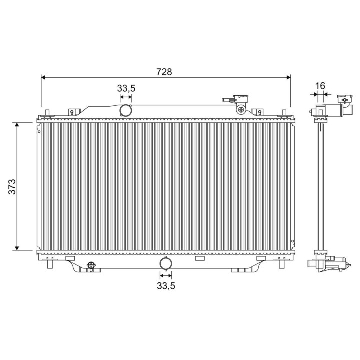 Radiatorius, variklio aušinimas VALEO 701329