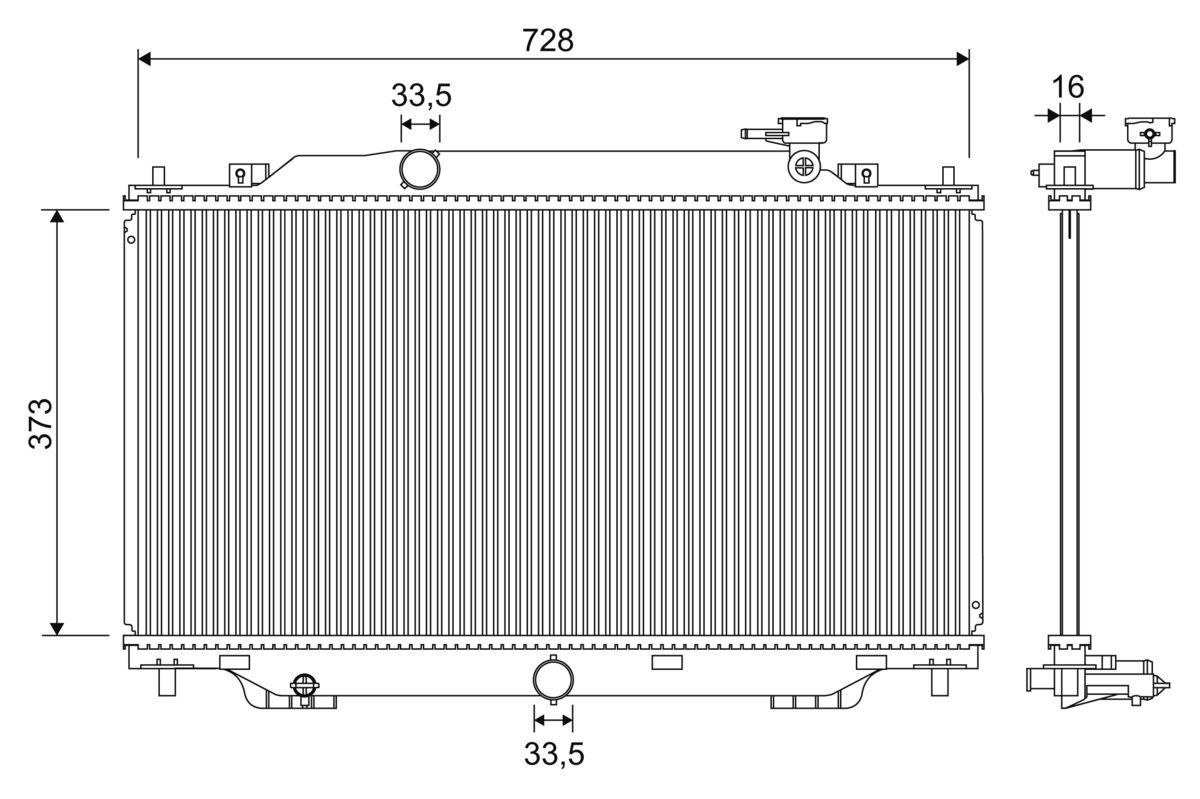 Radiatorius, variklio aušinimas VALEO 701329
