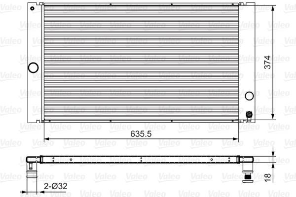 Radiatorius, variklio aušinimas VALEO 701548