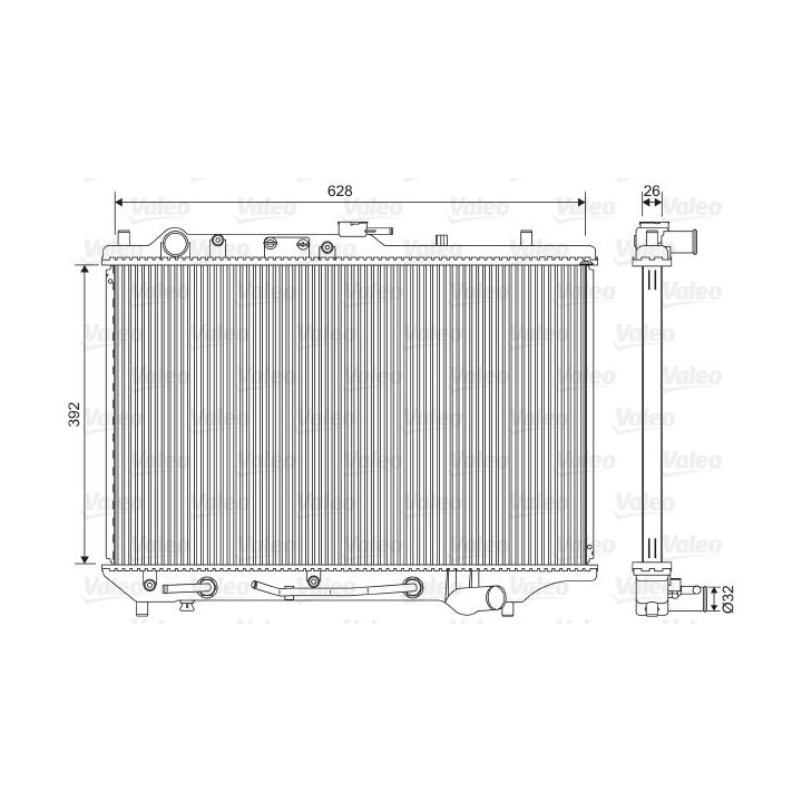 Radiatorius, variklio aušinimas VALEO 701550