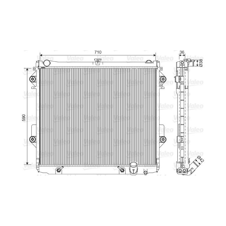 Radiatorius, variklio aušinimas VALEO 701552