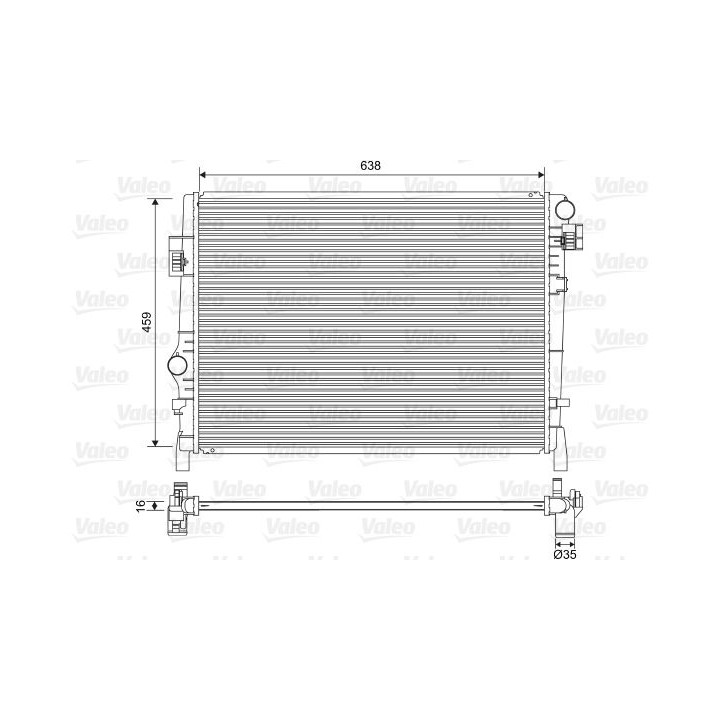 Radiatorius, variklio aušinimas VALEO 701553