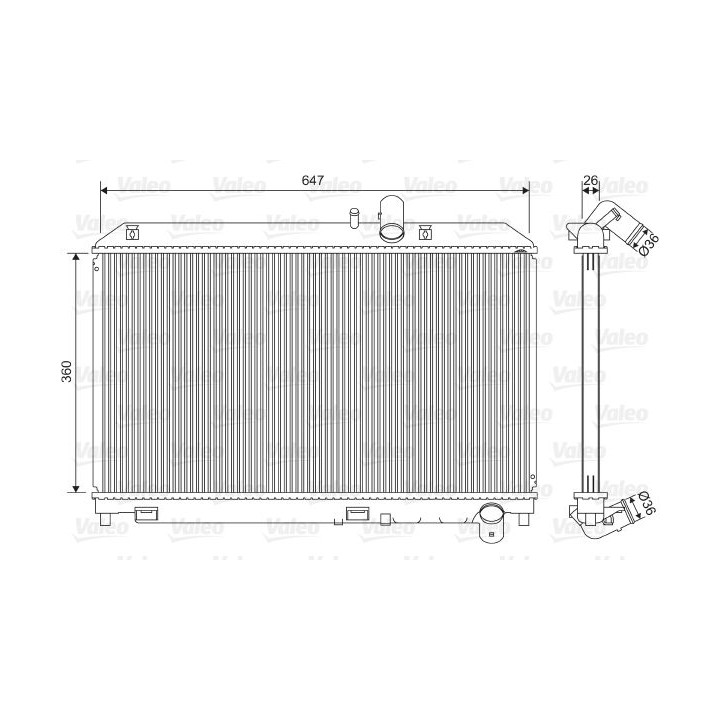 Radiatorius, variklio aušinimas VALEO 701561