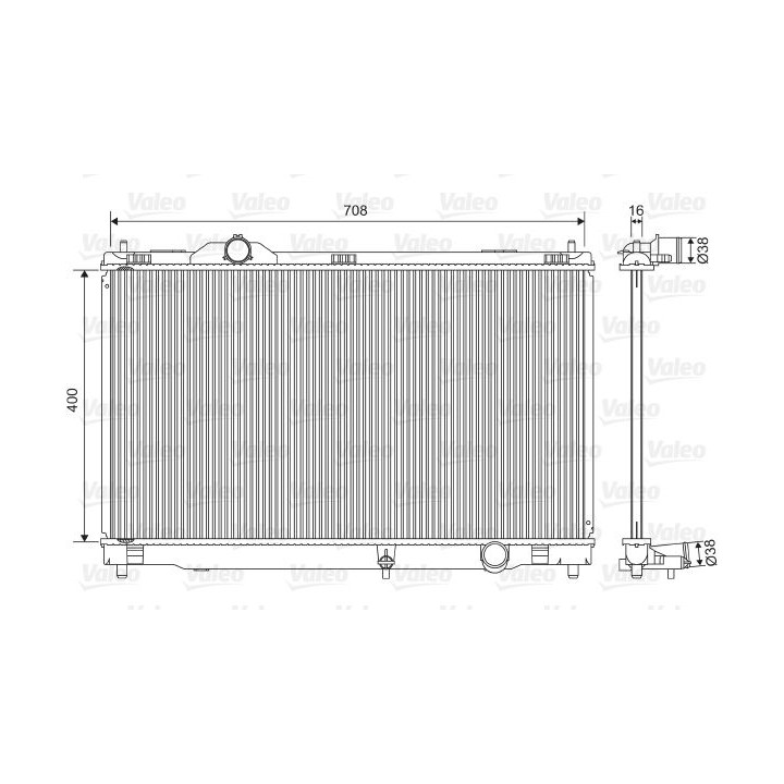 Radiatorius, variklio aušinimas VALEO 701564