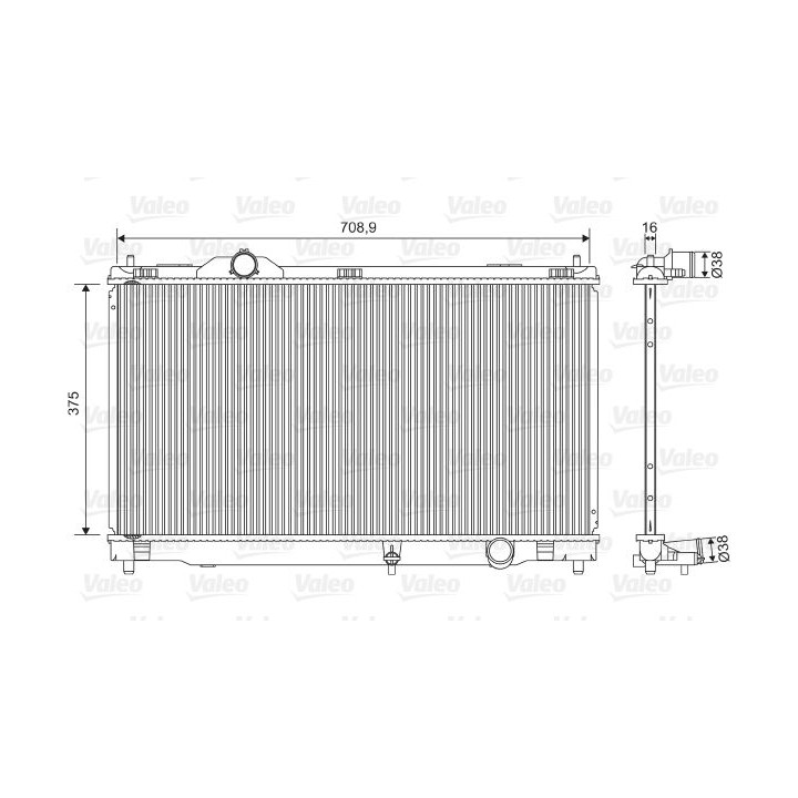 Radiatorius, variklio aušinimas VALEO 701572