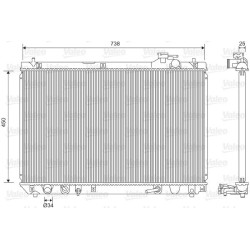 Radiatorius, variklio aušinimas VALEO 701608