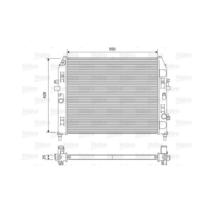 Radiatorius, variklio aušinimas VALEO 701612