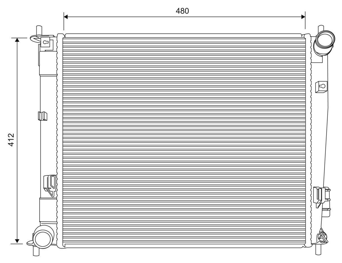 Radiatorius, variklio aušinimas VALEO 701624