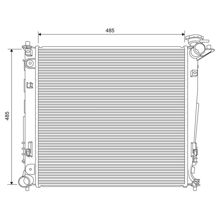 Radiatorius, variklio aušinimas VALEO 701629