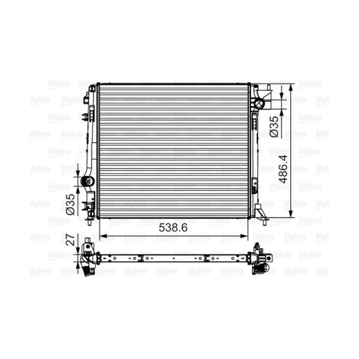 Radiatorius, variklio aušinimas VALEO 701641