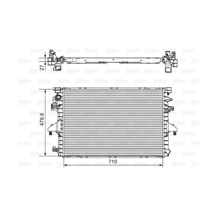 Radiatorius, variklio aušinimas VALEO 701654