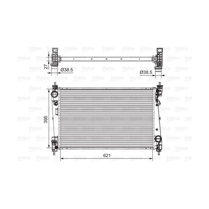 Radiatorius, variklio aušinimas VALEO 701655