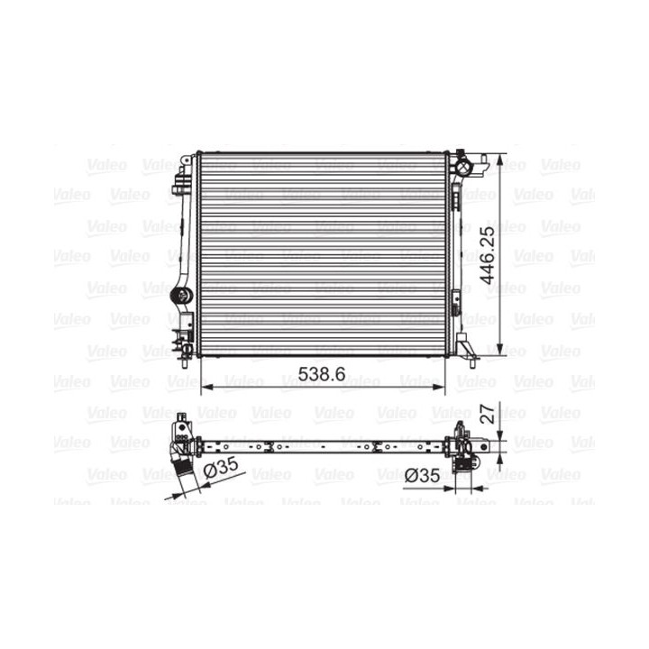 Radiatorius, variklio aušinimas VALEO 701662