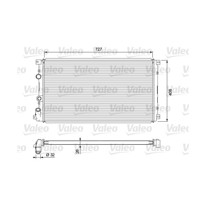 Radiatorius, variklio aušinimas VALEO 701725