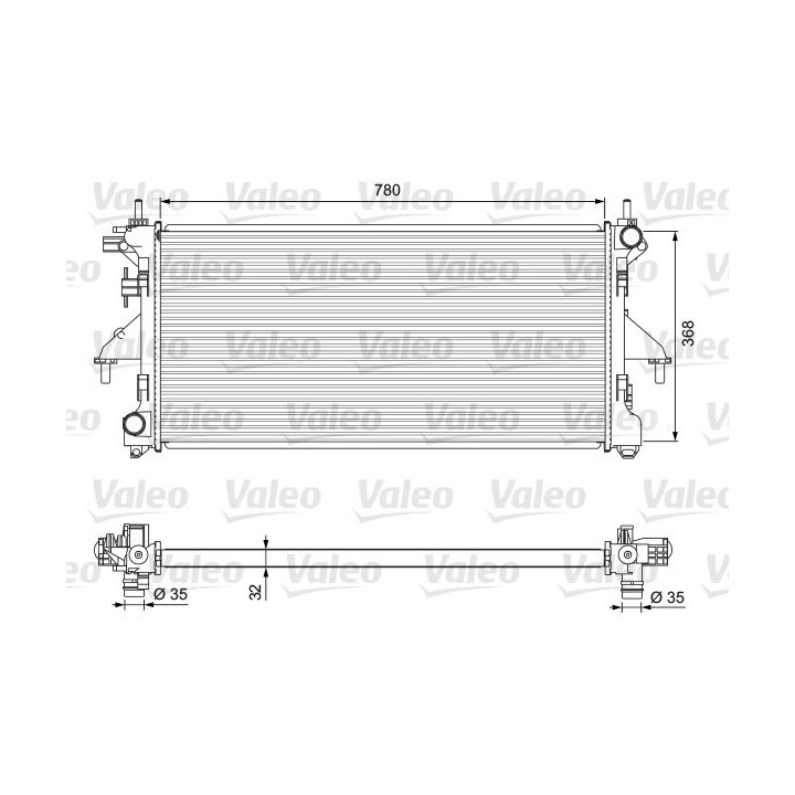 Radiatorius, variklio aušinimas VALEO 701727