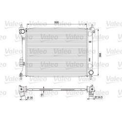 Radiatorius, variklio aušinimas VALEO 701729