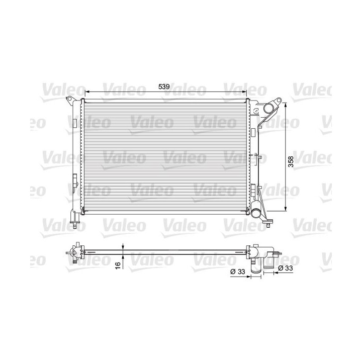 Radiatorius, variklio aušinimas VALEO 701730