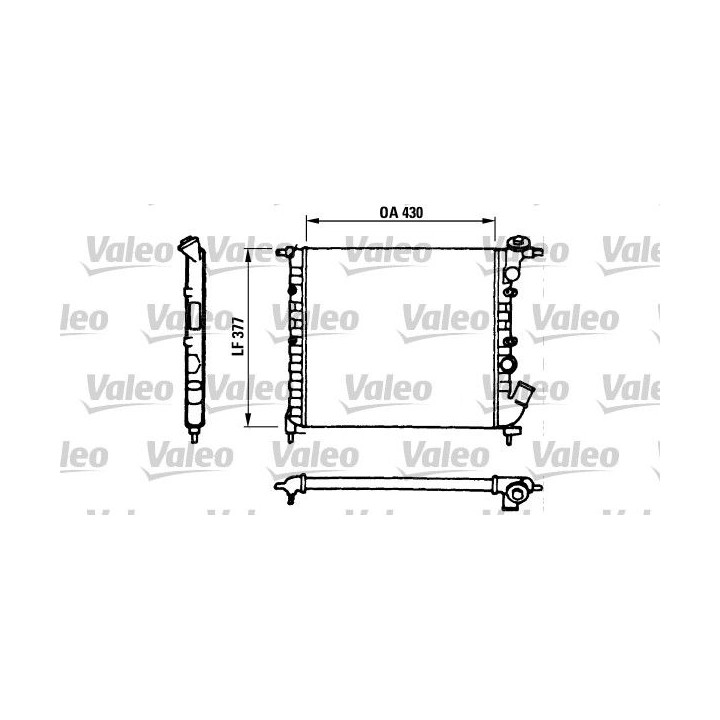 Radiatorius, variklio aušinimas VALEO 730055