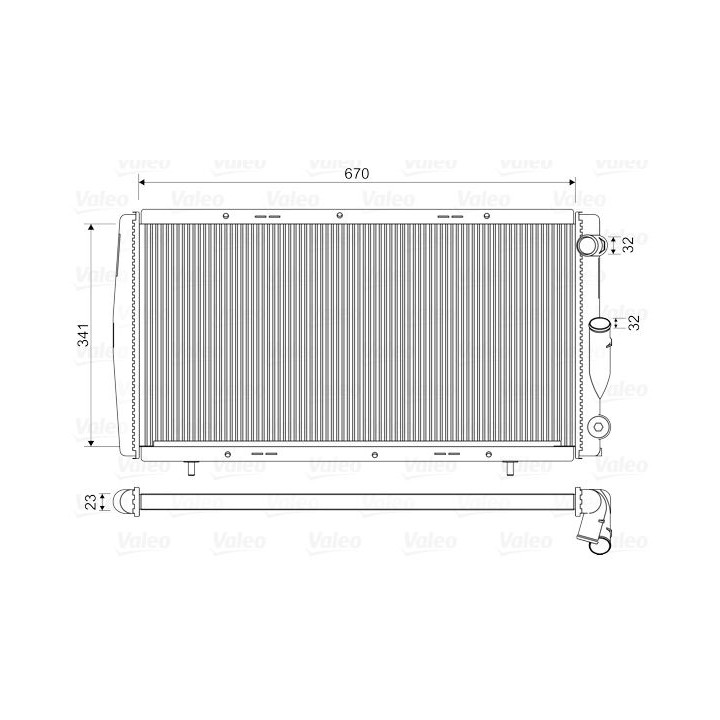 Radiatorius, variklio aušinimas VALEO 730140