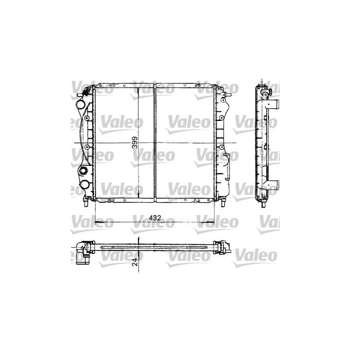 Radiatorius, variklio aušinimas VALEO 730181