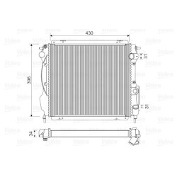 Radiatorius, variklio aušinimas VALEO 730182